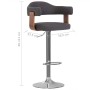 Bar stools, 2 units, dark gray curved wood and fabric by vidaXL, Kitchen stools - Ref: Foro24-327338, Price: 201,49 €, Discou...