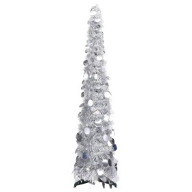 Árbol de Navidad artificial desmontable plateado PET 120 cm de vidaXL, Arboles de navidad - Ref: Foro24-320991, Precio: 17,07...