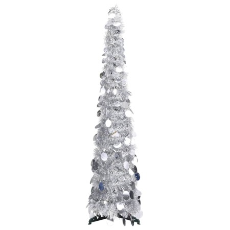 Abnehmbarer silberner künstlicher Weihnachtsbaum aus PET, 120 cm von vidaXL, Weihnachtsbäume - Ref: Foro24-320991, Preis: 15,...