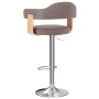 Bar stools 2 units gray taupe curved wood and fabric by vidaXL, Kitchen stools - Ref: Foro24-327339, Price: 197,28 €, Discoun...