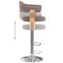 Bar stools 2 units gray taupe curved wood and fabric by vidaXL, Kitchen stools - Ref: Foro24-327339, Price: 197,28 €, Discoun...