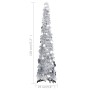 Abnehmbarer silberner künstlicher Weihnachtsbaum aus PET, 120 cm von vidaXL, Weihnachtsbäume - Ref: Foro24-320991, Preis: 17,...