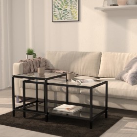 2-piece black tempered glass coffee table by vidaXL, Side tables - Ref: Foro24-331614, Price: 98,94 €, Discount: %