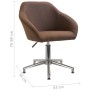 Silla de oficina giratoria de tela marrón de vidaXL, Sillas de oficina - Ref: Foro24-330512, Precio: 117,24 €, Descuento: %