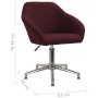 Drehbarer Bürostuhl aus violettem Stoff von vidaXL, Bürostühle - Ref: Foro24-330519, Preis: 92,99 €, Rabatt: %