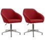 Swivel dining chairs 2 units red wine red fabric by vidaXL, dining chairs - Ref: Foro24-330529, Price: 133,08 €, Discount: %