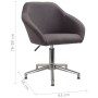 Swivel office chair taupe gray fabric by vidaXL, Office chairs - Ref: Foro24-330518, Price: 117,99 €, Discount: %