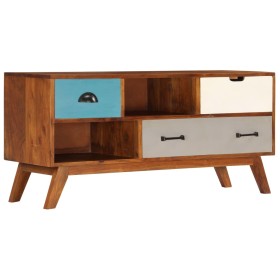 TV stand with 3 solid acacia wood drawers 110x35x50 cm by vidaXL, TV Furniture - Ref: Foro24-247936, Price: 174,22 €, Discoun...