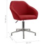 Silla de oficina giratoria de tela color vino tinto de vidaXL, Sillas de oficina - Ref: Foro24-330517, Precio: 118,99 €, Desc...