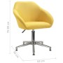 Yellow Fabric Swivel Office Chair by vidaXL, Office chairs - Ref: Foro24-330516, Price: 117,24 €, Discount: %