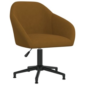 Brown Velvet Swivel Dining Chair by vidaXL, dining chairs - Ref: Foro24-330575, Price: 92,70 €, Discount: %