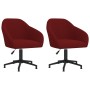 Sillas de comedor giratorias 2 uds terciopelo rojo vino tinto de vidaXL, Sillas de comedor - Ref: Foro24-330583, Precio: 135,...