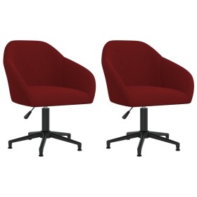 2pcs Red Wine Red Velvet Swivel Dining Chairs by vidaXL, dining chairs - Ref: Foro24-330583, Price: 135,01 €, Discount: %