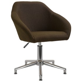 Silla de oficina giratoria de tela marrón oscuro de vidaXL, Sillas de oficina - Ref: Foro24-330513, Precio: 115,99 €, Descuen...