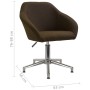 Silla de oficina giratoria de tela marrón oscuro de vidaXL, Sillas de oficina - Ref: Foro24-330513, Precio: 115,23 €, Descuen...