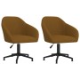 Swivel dining chairs 2 units brown velvet by vidaXL, dining chairs - Ref: Foro24-330586, Price: 135,01 €, Discount: %