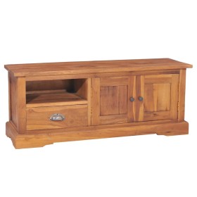 Solid teak wood TV cabinet 100x30x40 cm by vidaXL, TV Furniture - Ref: Foro24-332860, Price: 160,99 €, Discount: %