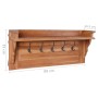 Solid teak wood wall coat rack 80x16.5x35 cm by vidaXL, Hat and coat racks - Ref: Foro24-332855, Price: 77,83 €, Discount: %