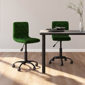 Swivel dining chairs 2 units dark green velvet by vidaXL, dining chairs - Ref: Foro24-333778, Price: 77,99 €, Discount: %