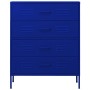 Armario de cajones de acero azul oscuro 80x35x101,5 cm de vidaXL, Cajoneras - Ref: Foro24-336199, Precio: 231,99 €, Descuento: %