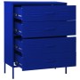 Armario de cajones de acero azul oscuro 80x35x101,5 cm de vidaXL, Cajoneras - Ref: Foro24-336199, Precio: 231,99 €, Descuento: %