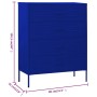 Armario de cajones de acero azul oscuro 80x35x101,5 cm de vidaXL, Cajoneras - Ref: Foro24-336199, Precio: 231,99 €, Descuento: %