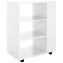 Glossy white plywood wheel cabinet 60x35x75cm by vidaXL, Lockers and storage cabinets - Ref: Foro24-808455, Price: 76,80 €, D...