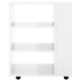 Glossy white plywood wheel cabinet 60x35x75cm by vidaXL, Lockers and storage cabinets - Ref: Foro24-808455, Price: 76,80 €, D...