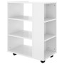 Glossy white plywood wheel cabinet 60x35x75cm by vidaXL, Lockers and storage cabinets - Ref: Foro24-808455, Price: 76,80 €, D...