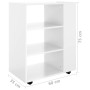 Glossy white plywood wheel cabinet 60x35x75cm by vidaXL, Lockers and storage cabinets - Ref: Foro24-808455, Price: 76,80 €, D...