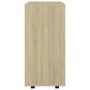 Plywood oak Sonoma wheeled cabinet 60x35x75cm by vidaXL, Lockers and storage cabinets - Ref: Foro24-808452, Price: 70,18 €, D...