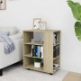 Plywood oak Sonoma wheeled cabinet 60x35x75cm by vidaXL, Lockers and storage cabinets - Ref: Foro24-808452, Price: 70,18 €, D...