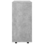 Concrete gray plywood wheeled wardrobe 60x35x75 cm by vidaXL, Lockers and storage cabinets - Ref: Foro24-808453, Price: 60,29...