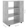 Betongrauer Sperrholz-Rollschrank 60x35x75 cm von vidaXL, Schließfächer und Lagerschränke - Ref: Foro24-808453, Preis: 60,29 ...