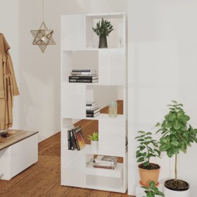 White glossy space divider shelf 60x24x155 cm by vidaXL, Bookcases and shelves - Ref: Foro24-809095, Price: 61,99 €, Discount: %