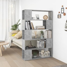 Librería separador contrachapada gris hormigón 100x24x155 cm de vidaXL, Librerías y estanterías - Ref: Foro24-809201, Precio:...