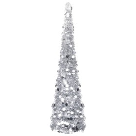 Árbol de Navidad artificial plegable PET plateado 180 cm de vidaXL, Arboles de navidad - Ref: Foro24-320993, Precio: 47,99 €,...