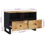 Solid mango wood TV cabinet 70x33x46 cm by vidaXL, TV Furniture - Ref: Foro24-345223, Price: 113,18 €, Discount: %