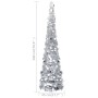 Árbol de Navidad artificial plegable PET plateado 180 cm de vidaXL, Arboles de navidad - Ref: Foro24-320993, Precio: 41,42 €,...