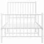 Metal bed frame with headboard and footboard white 80x200 cm by vidaXL, Beds and slatted bases - Ref: Foro24-350940, Price: 7...