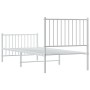 Metal bed frame with headboard and footboard white 80x200 cm by vidaXL, Beds and slatted bases - Ref: Foro24-350940, Price: 7...