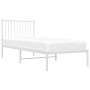 Metal bed frame with white headboard 80x200 cm by vidaXL, Beds and slatted bases - Ref: Foro24-350922, Price: 80,99 €, Discou...