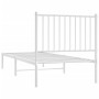 Metal bed frame with white headboard 80x200 cm by vidaXL, Beds and slatted bases - Ref: Foro24-350922, Price: 80,99 €, Discou...