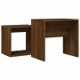 Stapelbare Couchtische, 2 Stück, Holzwerkstoff, braune Eiche von vidaXL, Couchtisch - Ref: Foro24-815542, Preis: 42,48 €, Rab...