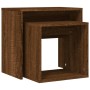 Stapelbare Couchtische, 2 Stück, Holzwerkstoff, braune Eiche von vidaXL, Couchtisch - Ref: Foro24-815542, Preis: 42,48 €, Rab...