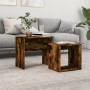 Stapelbare Couchtische, 2 Stück, Holzwerkstoff, Raucheiche von vidaXL, Couchtisch - Ref: Foro24-815540, Preis: 46,06 €, Rabat...