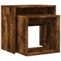 Stapelbare Couchtische, 2 Stück, Holzwerkstoff, Raucheiche von vidaXL, Couchtisch - Ref: Foro24-815540, Preis: 46,06 €, Rabat...