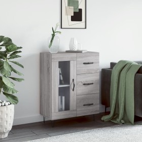 Aparador de madera de ingeniería gris Sonoma 69,5x34x90 cm de vidaXL, Aparadores - Ref: Foro24-828042, Precio: 91,94 €, Descu...