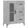 Aparador de madera de ingeniería gris hormigón 69,5x34x90 cm de vidaXL, Aparadores - Ref: Foro24-828048, Precio: 95,31 €, Des...