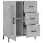 Aparador de madera de ingeniería gris hormigón 69,5x34x90 cm de vidaXL, Aparadores - Ref: Foro24-828048, Precio: 95,31 €, Des...